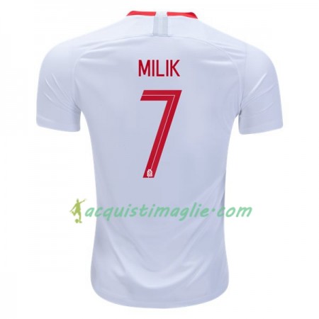 Divisa di Calcio Polonia Milik 7 Prima Mondiali 2018